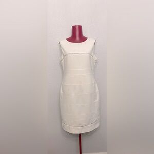 Tommy Hilfiger Cream Sleeveless Sheath Dress
